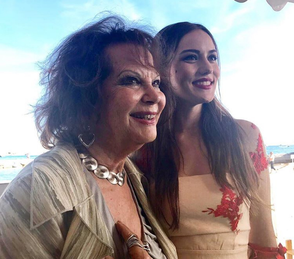 Fahriye Evcen and Claudia Cardinale at Cannes 2017